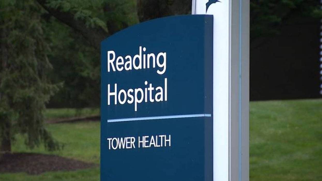 Sign for Tower Health Reading Hospital in West Reading