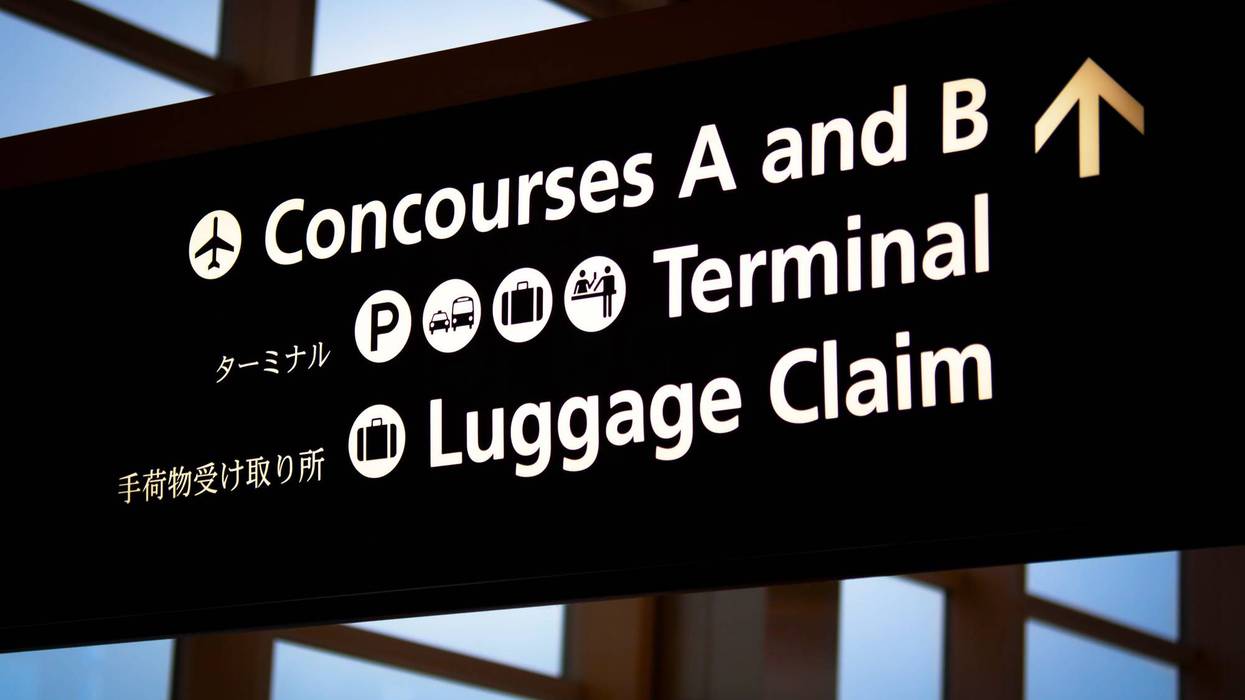 Sign in airport