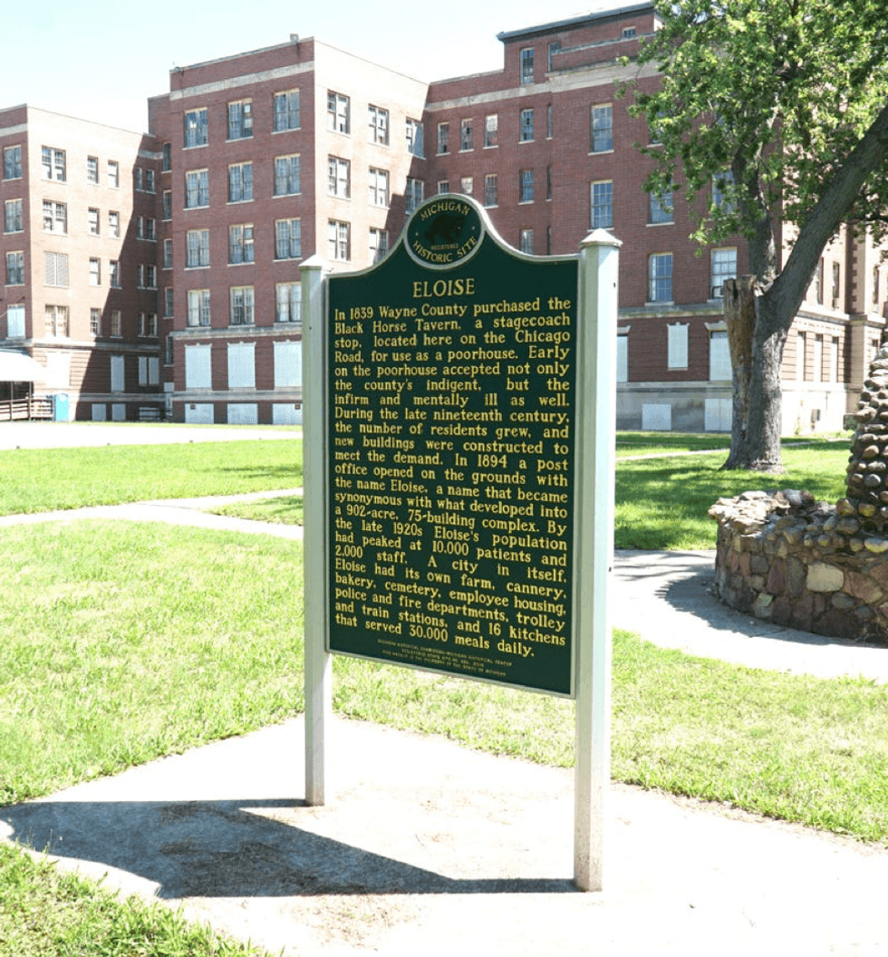 Sign outside Eloise Asylum in Westland