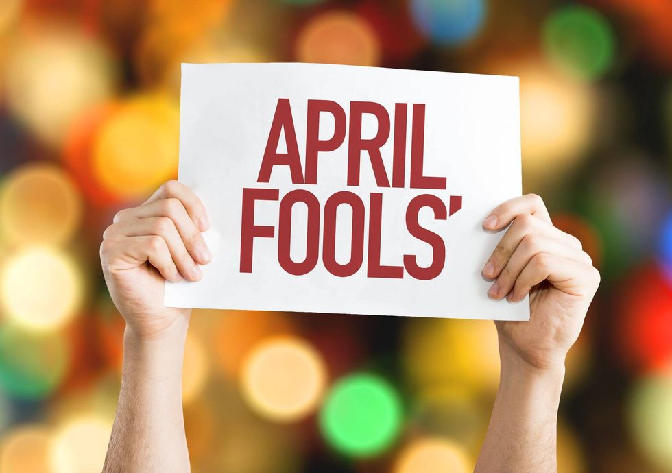 sign says April Fools