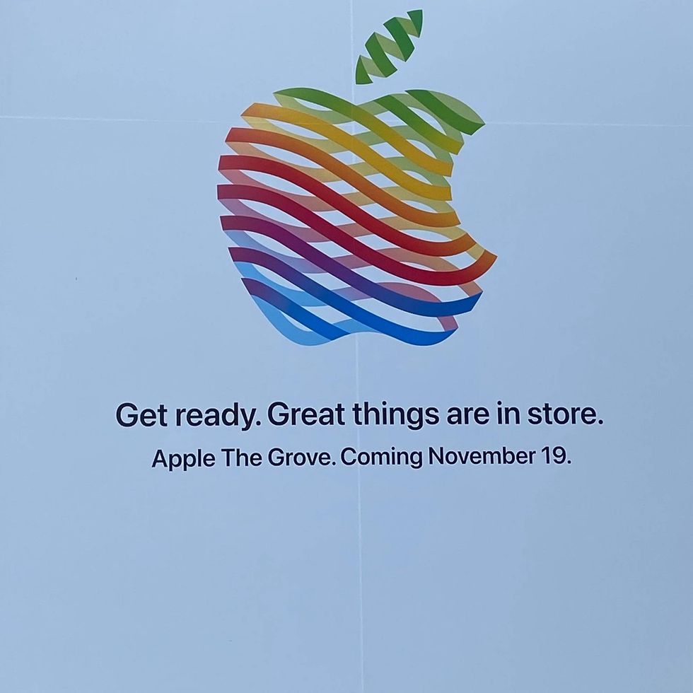 Signage on the new Apple store at The Grove.