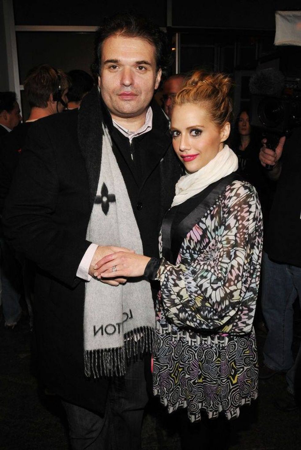 Simon Monjack and actress Brittany Murphy attend the Matthew Williamson Fall 2008 fashion show during Mercedes-Benz Fashion Week Fall 2008 at Lux Studios on February 5, 2008 in New York City.