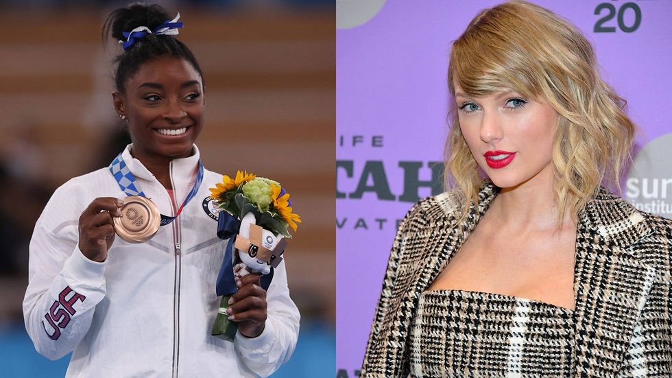 Taylor Swift honors Simone Biles before her return to the beam in Tokyo