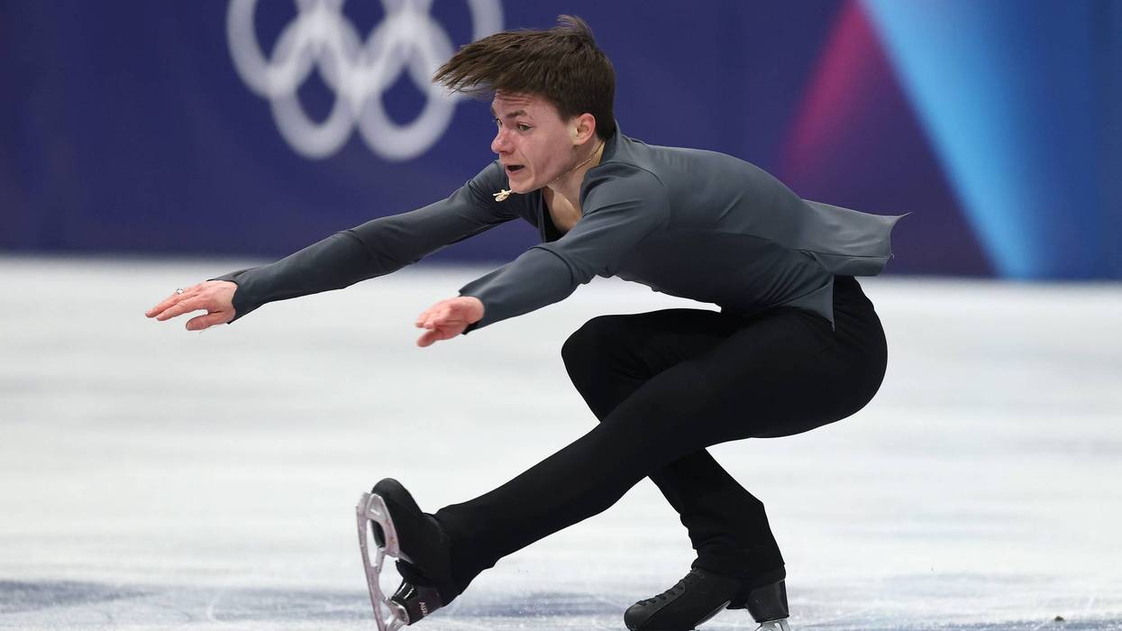 Simsbury native Maxim Naumov competes in the men's free skate on day seven of the Milano Cortina 2026 Winter Olympic games at Milano Ice Skating Arena, 2/13/26