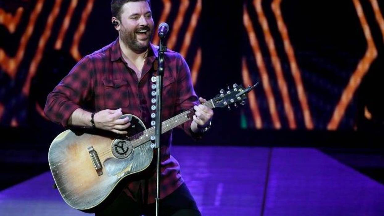 Singer/songwriter Chris Young performs during a stop of the Raised on Country World Tour 2019 at MGM Grand Garden Arena.