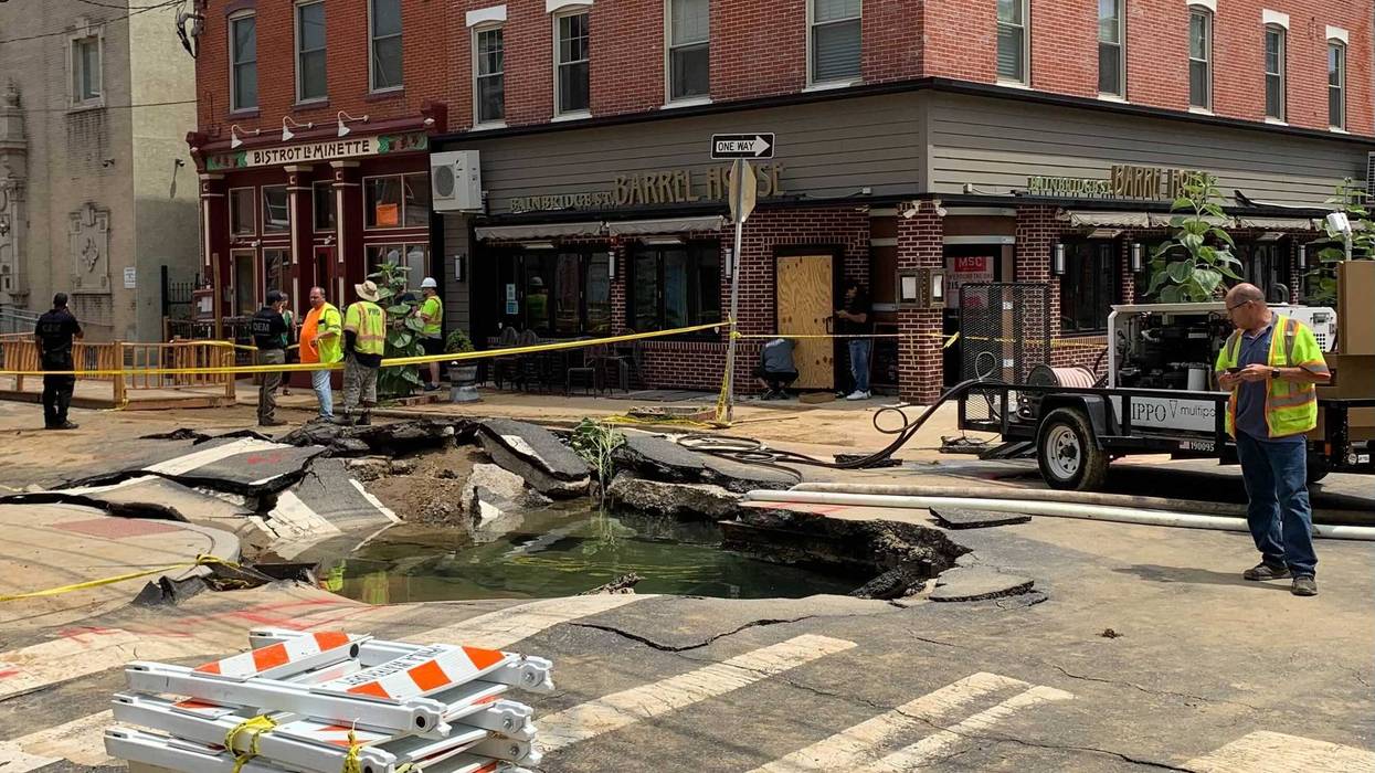 Sinkhole in Queen Village