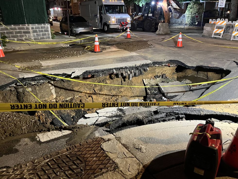 Massive sinkhole opens up in Philadelphia’s Logan neighborhood