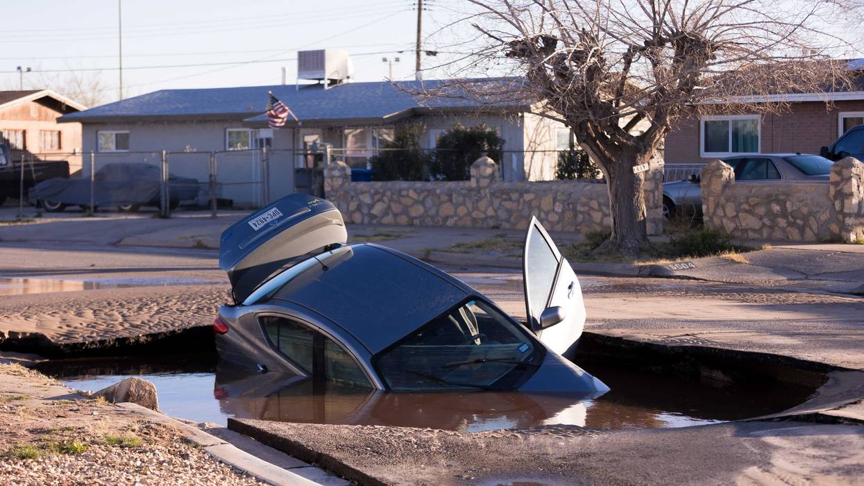 Sinkhole Opened At W.128th & Belden In Cleveland Yesterday