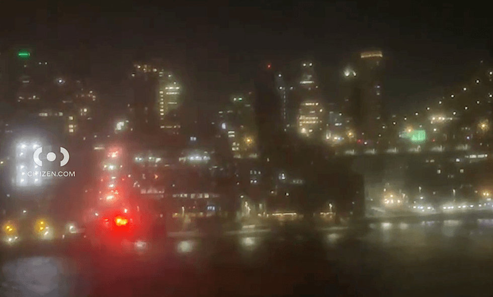 Sirens are seen at the Brooklyn substation after the surge