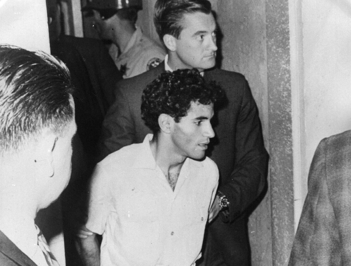 Sirhan Sirhan after assassinating Robert F. Kennedy in 1968.