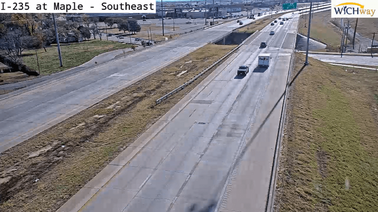 Site of crash this morning, under I-235 bridge