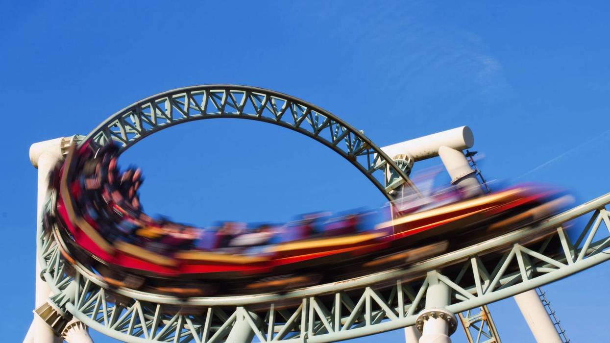 six flag, roller coaster