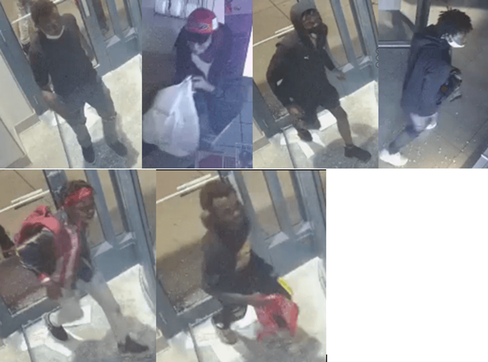 Six people wanted for looting a business Aug. 10, 2020, in the first block of East Adams Street.