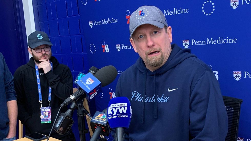 Sixers head coach Nick Nurse