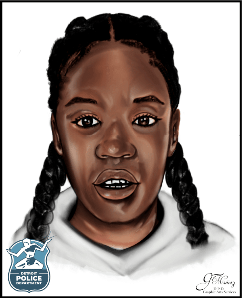 Sketch of unidentified victim