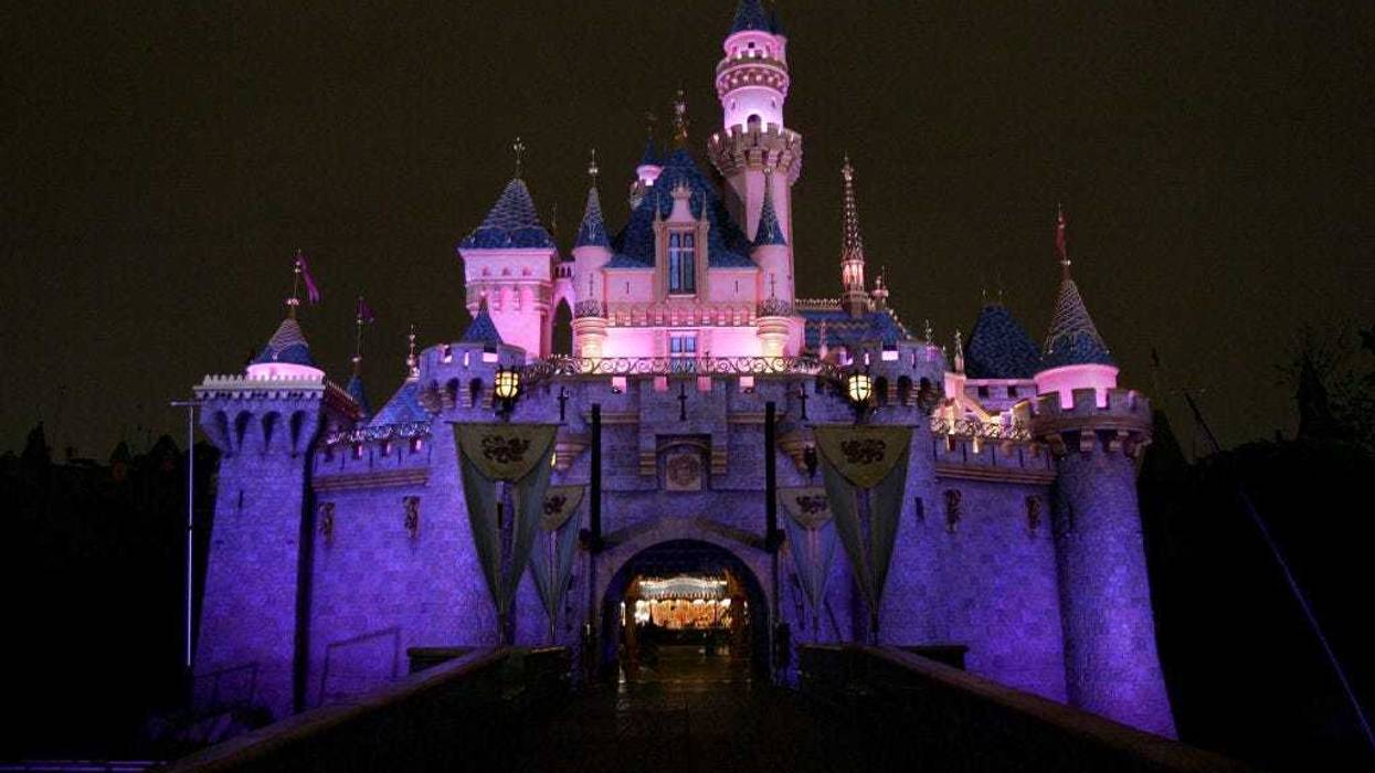 Sleeping Beauty's Castle is seen prior to the opening day at King Arthur Carousel during the Disneyland 50th Anniversary Celebration at Disneyland Park on May 4, 2005 in Anaheim, California.