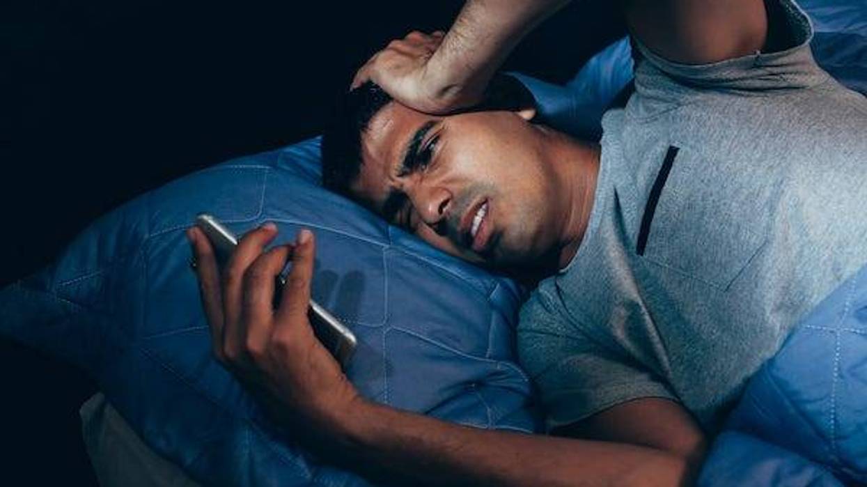 Sleeping man woken up by phone in the middle of the night