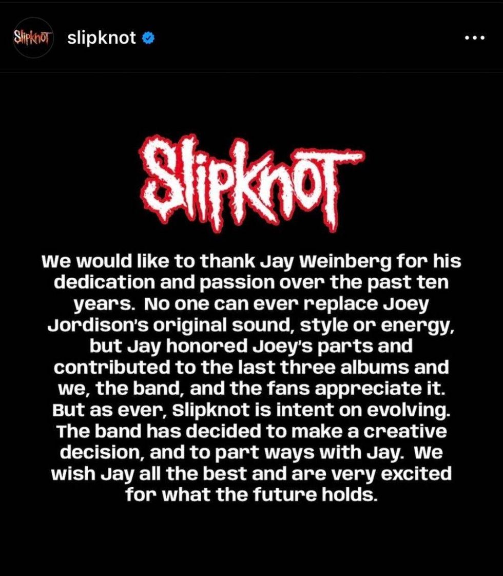 Slipknot Tweet