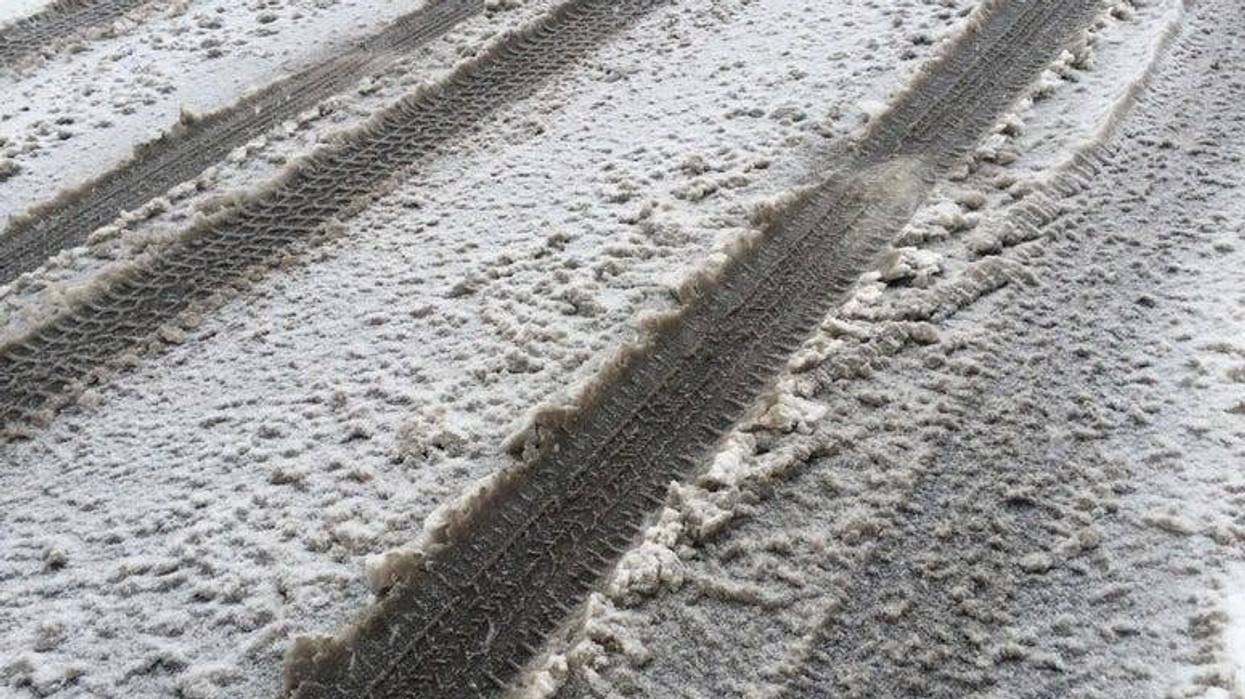 slushy snow on metro Detroit roads