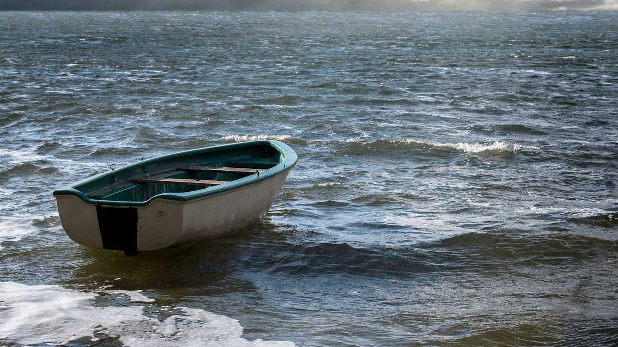 Small boat stock photo.