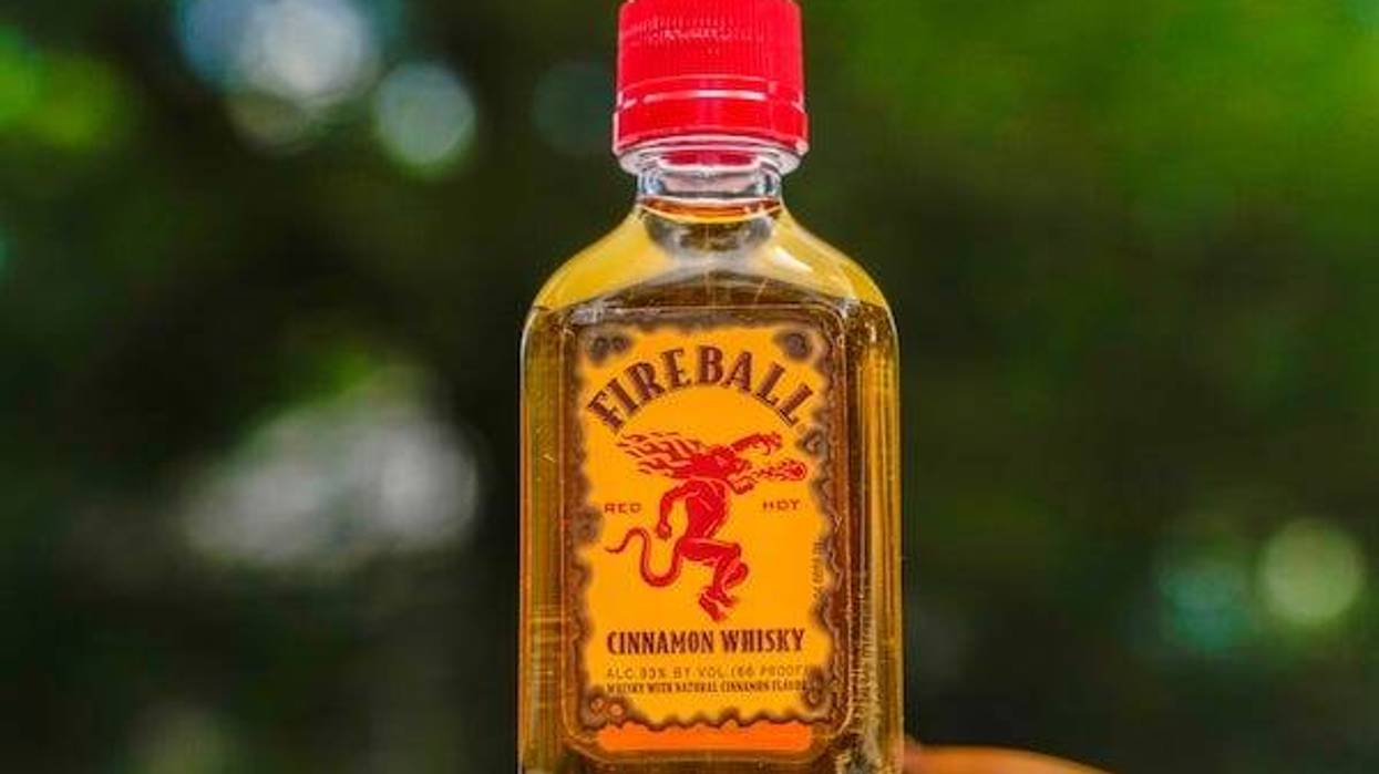 Small bottle of Fireball Whisky