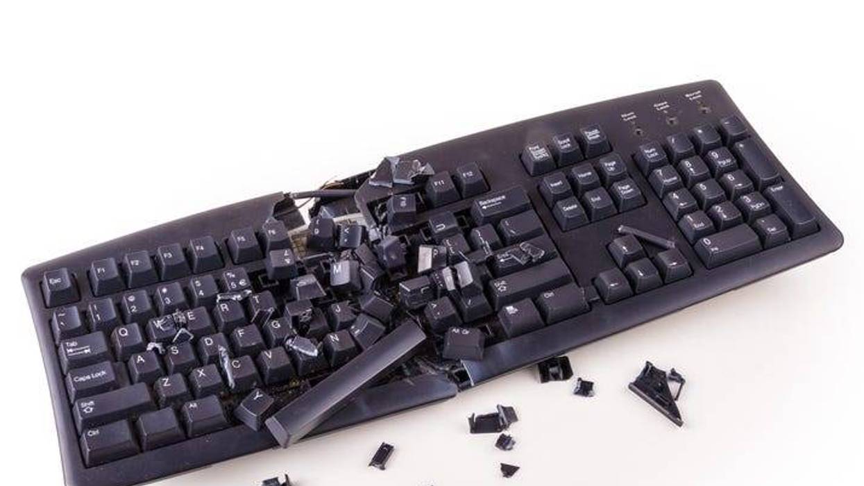 Smashed keyboard