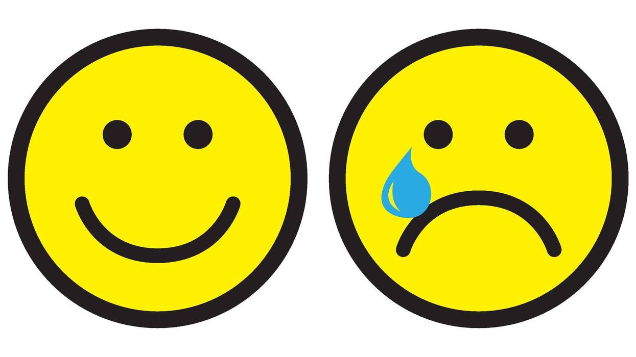 smile frown cry