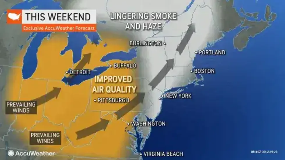 Smoke and haze in Buffalo