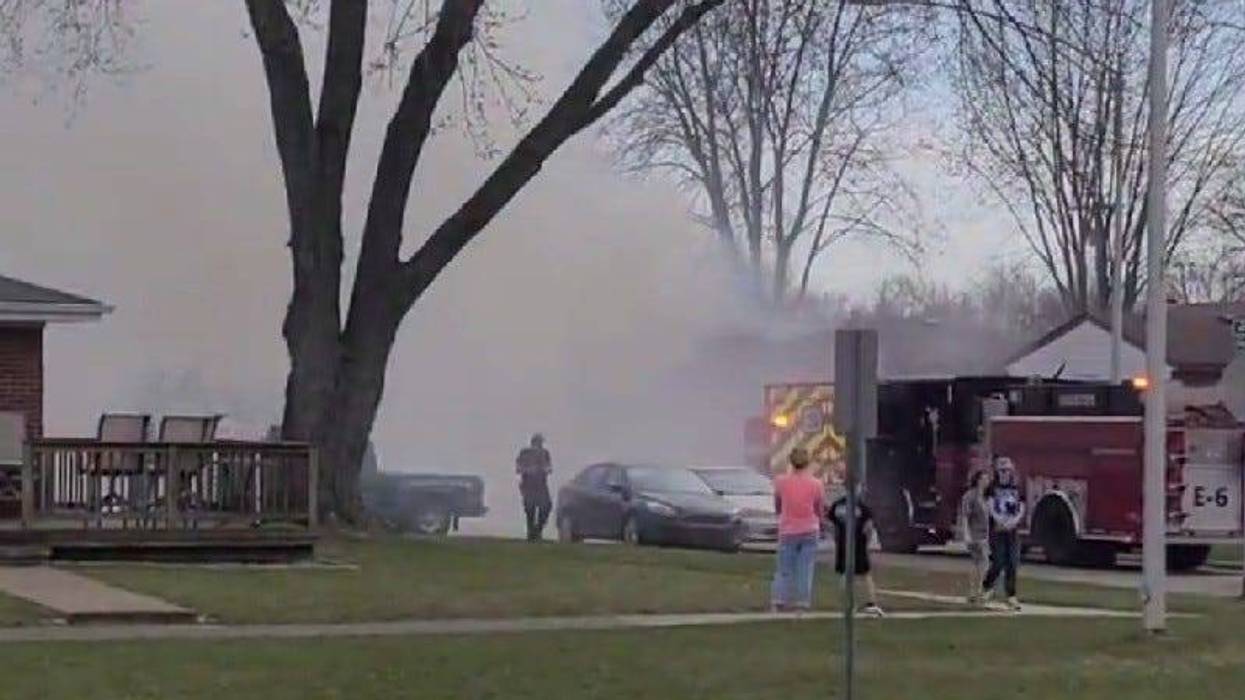 Smoke at the scene of fire on August near Ann Arbor Trail