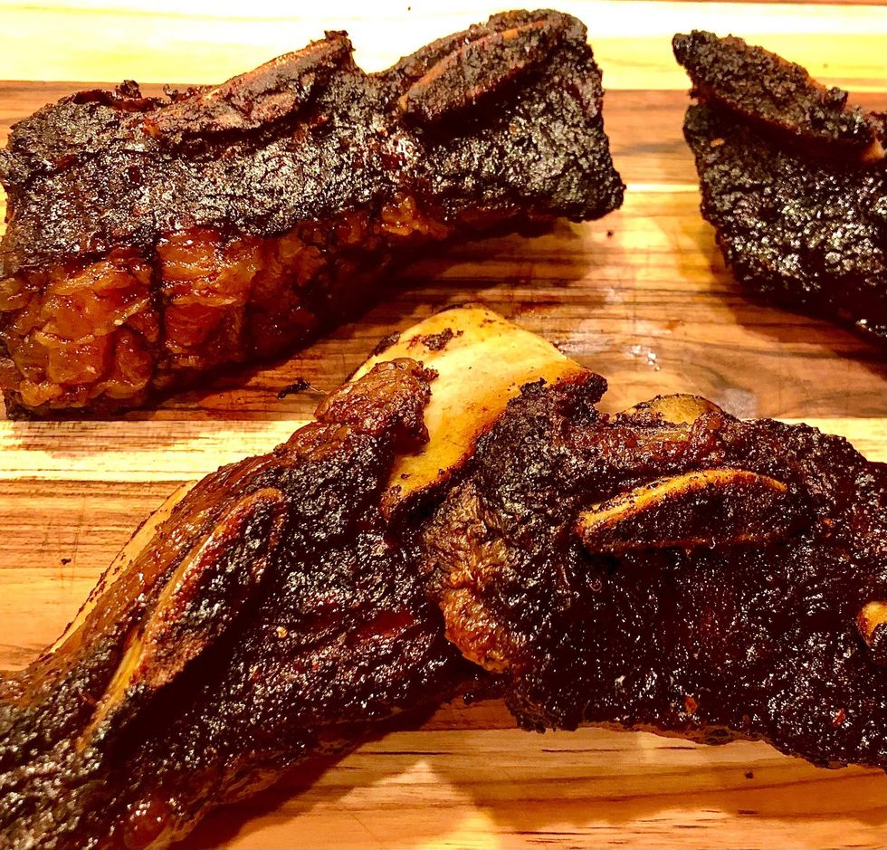 Smoked Beef Short Ribs with a Sweet and Sour Citrus Glaze