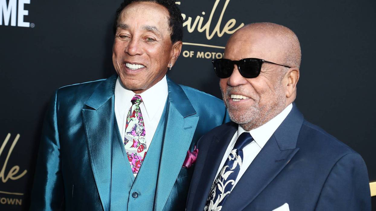 Smokey Robinson and Barry Gordy attend the Premiere Of Showtime's "Hitsville: The Making Of Motown" at Harmony Gold on August 08, 2019 in Los Angeles, California.