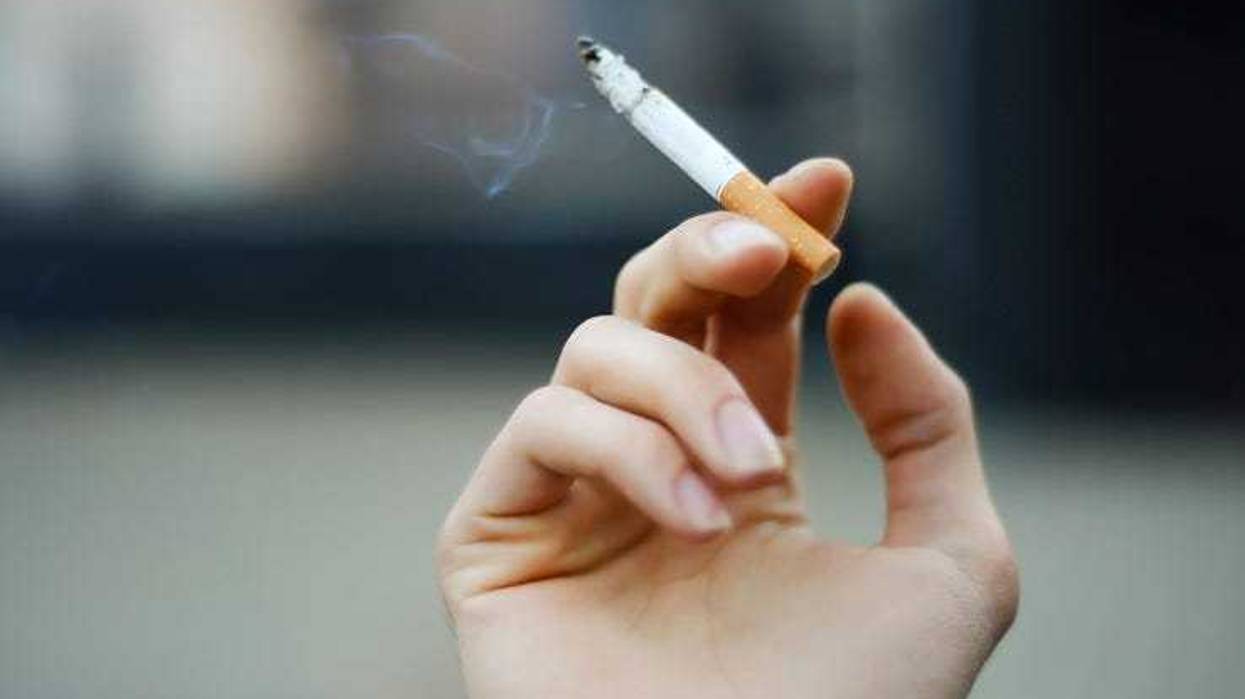 Smoking cigarette