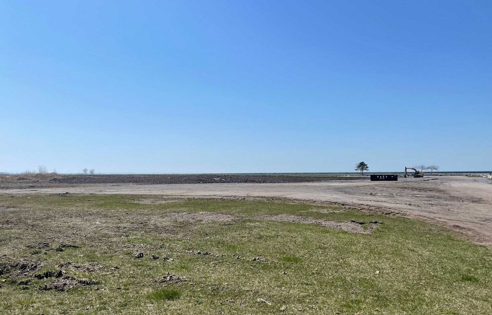Snow mound at Buffalo Outer Harbor