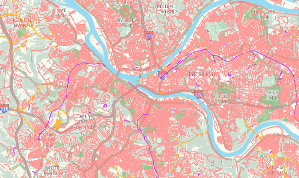 Snow Roads Coverage Map