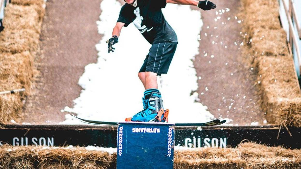 Snowboarding in the summer