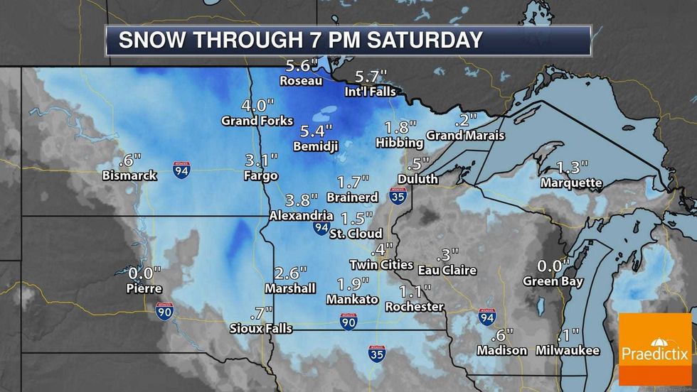 Snowfall map
