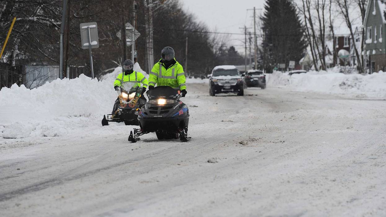 Snowmobiles helping with winter storm response