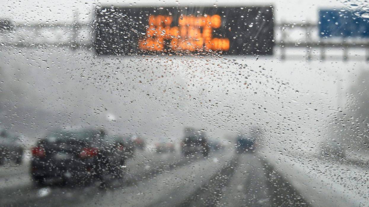 Snowy weather conditions on roadways