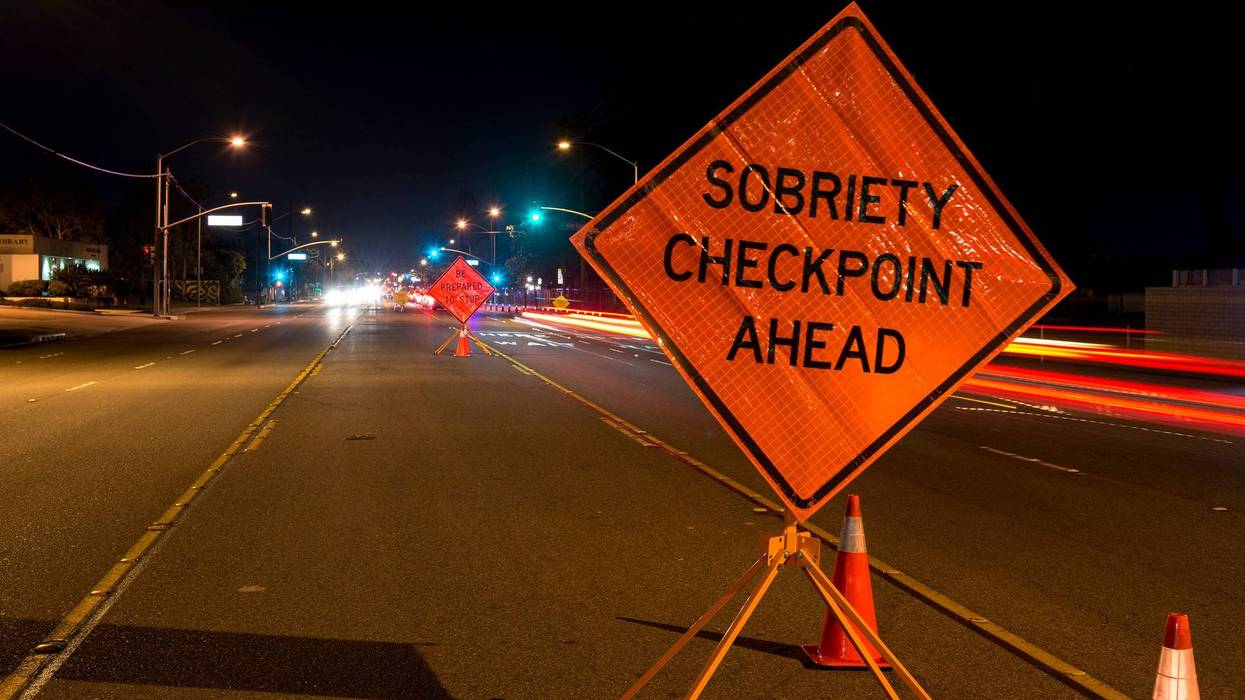 Sobriety Checkpoint sign
