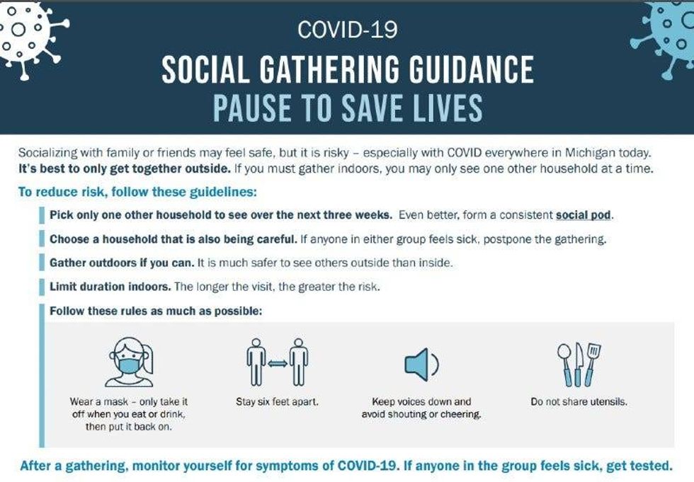 social gathering guidance Michigan