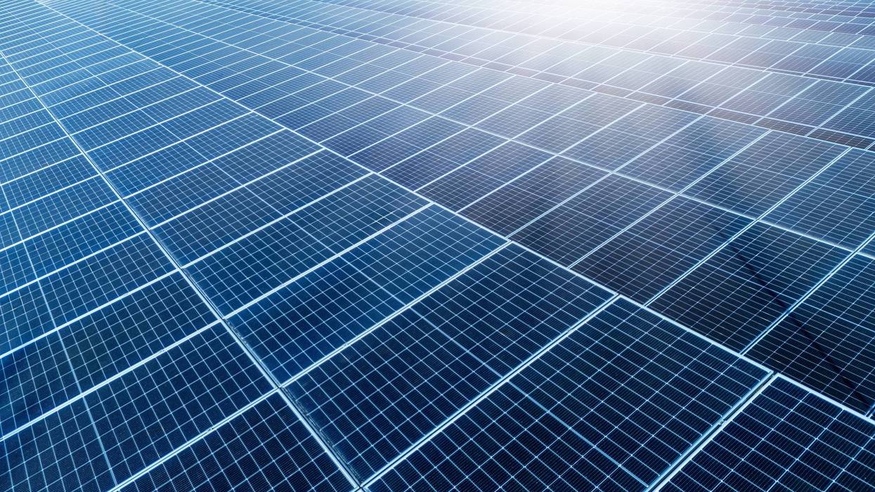 Solar panel installation; the concept of an environmentally friendly solar power plant; clean alternative energy; sustainable resources and renewable energy.