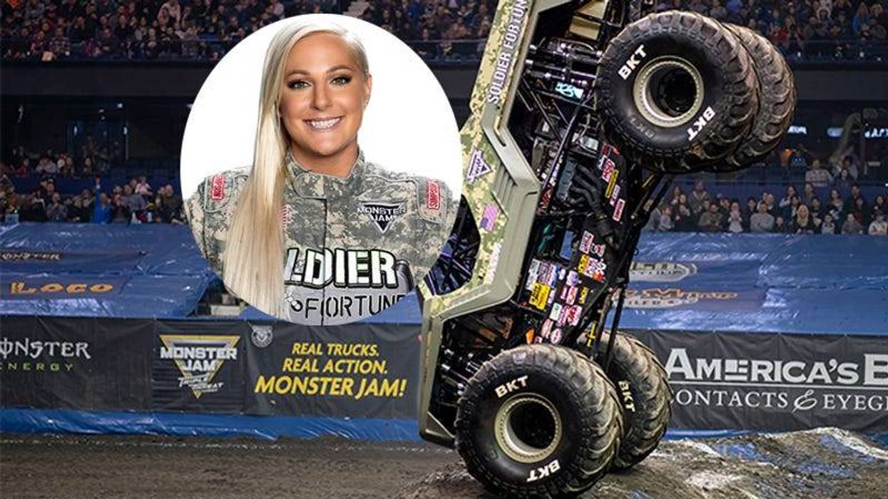 Soldier of Fortune truck with driver Kayla Blood