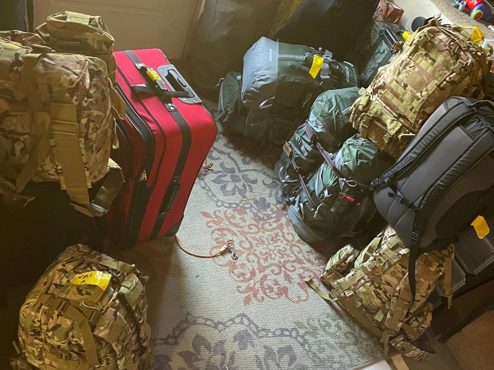 Some of the 32 supply bags being delivered from the Philadelphia area to those in Ukraine being affected by the Russian invasion of their country.