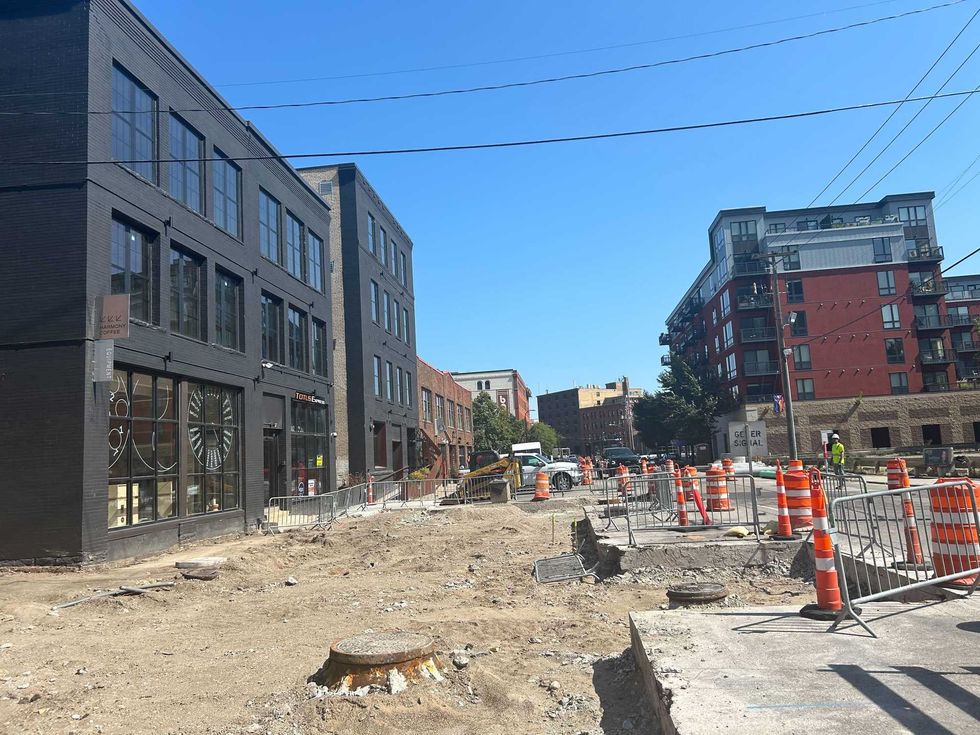 Some of the construction near Olio Vintage on 5th Street NE makes it very difficult for customers to park or even get to the shop.