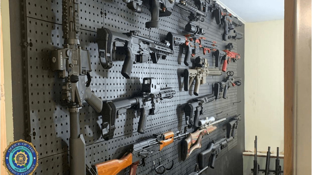Some of the firearms found inside Airmont Deputy Mayor Brian Downey's home, according to the Rockland County District Attorney's office.