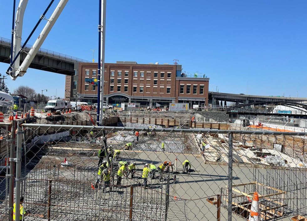 South Aud Block construction