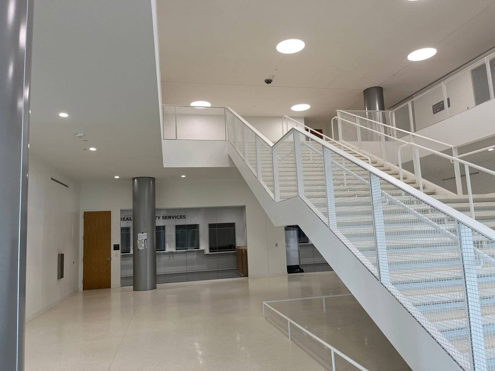 South Building Lobby stairs, leading up to additional public offices