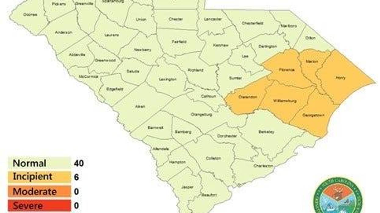 South Carolina Drought Map