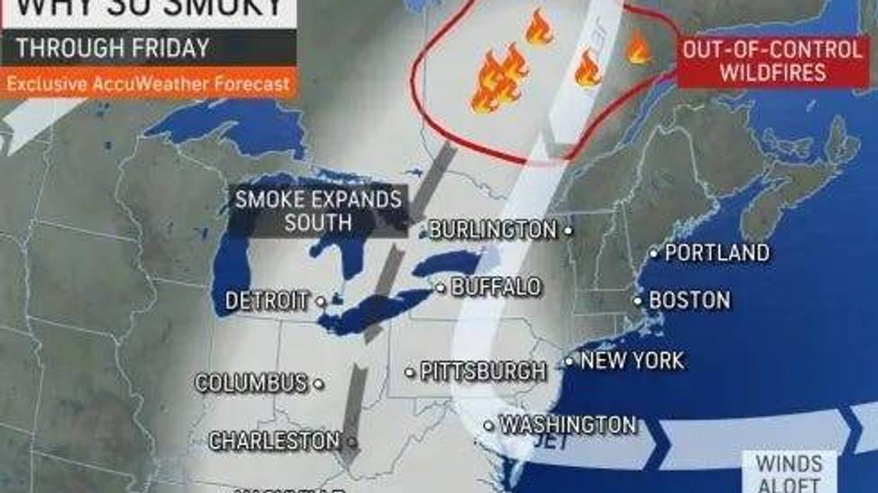 Southeast Michigan's air quality woes continue to hang overhead as winds bring more smoke from forest fires raging out of control in Canada for a second straight day.