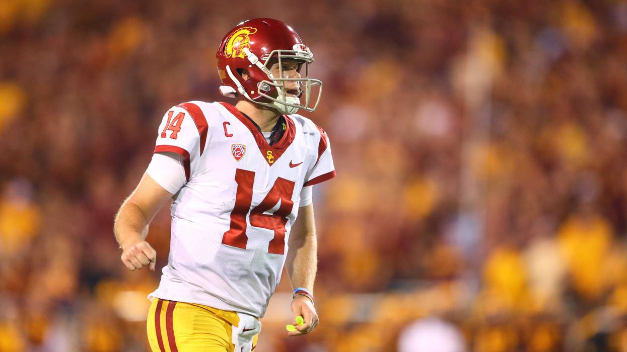 Southern California Trojans quarterback Sam Darnold against the Arizona State Sun Devils at Sun Devil Stadium.